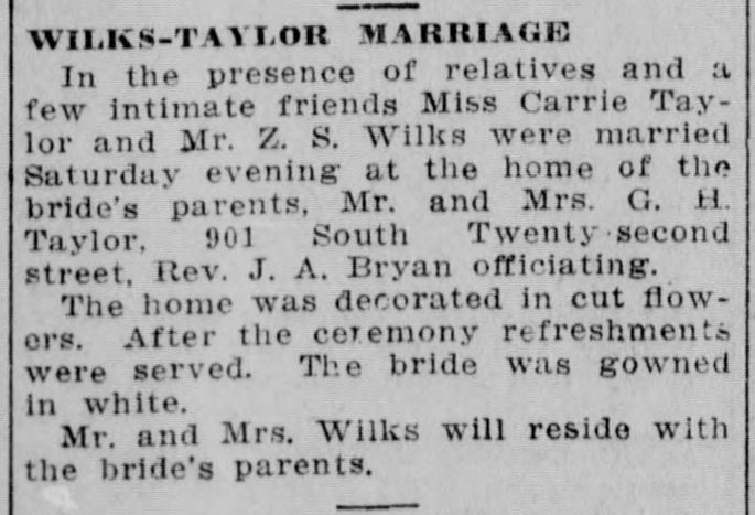 Carrie Taylor-Z.S. Wilks